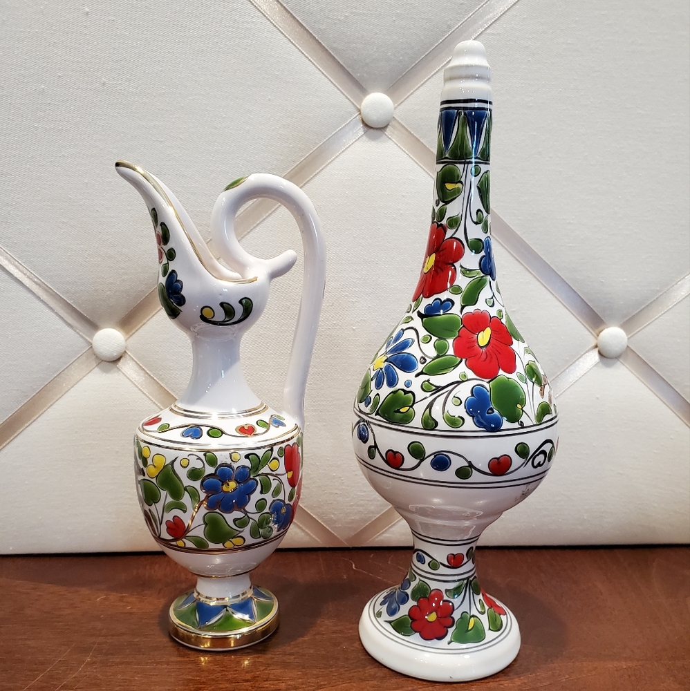 Vintage Pair of Dakas Ewer & Vinegar/Oil Cruet - Picture 2 of 11